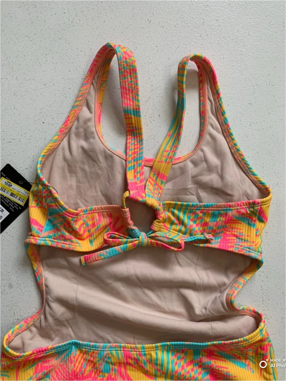 Art Class Girls Bright Tropical One Piece Swimsuit Size Large NWT Beach Swim